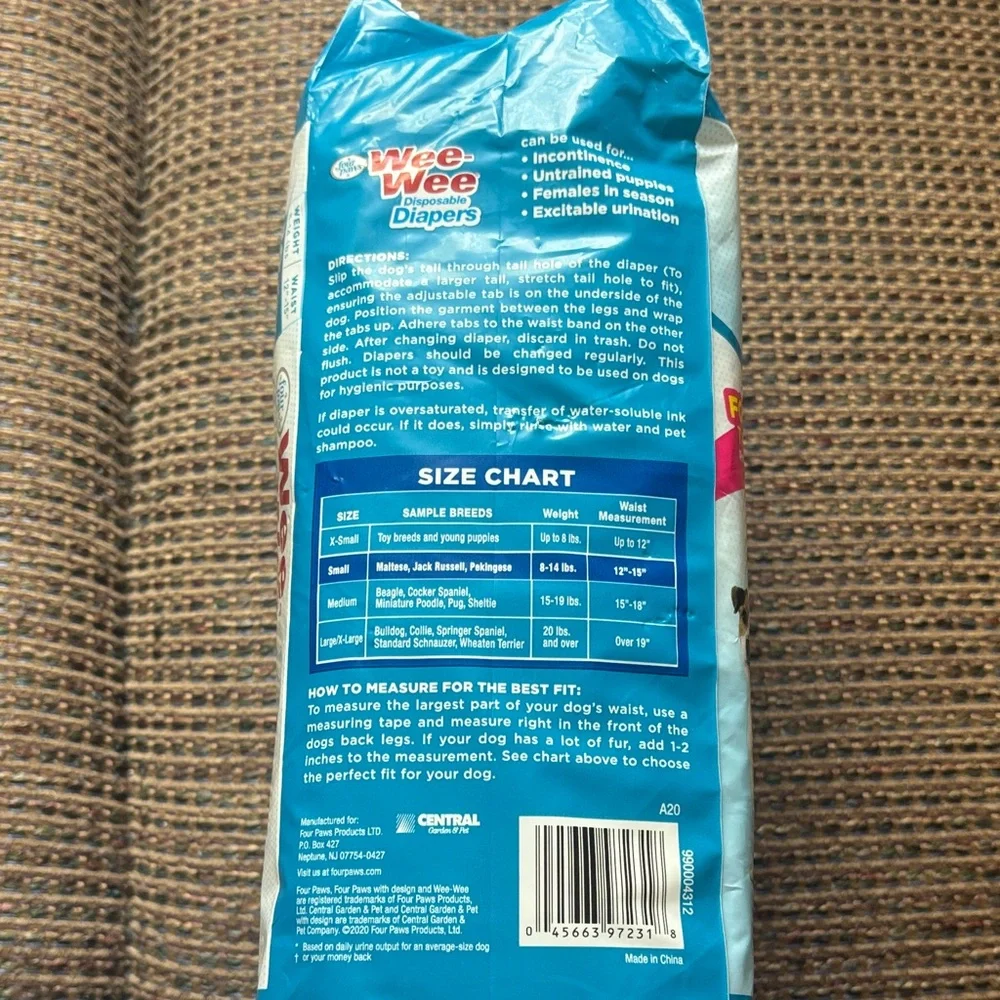 Disposable Dog Diapers - Blue